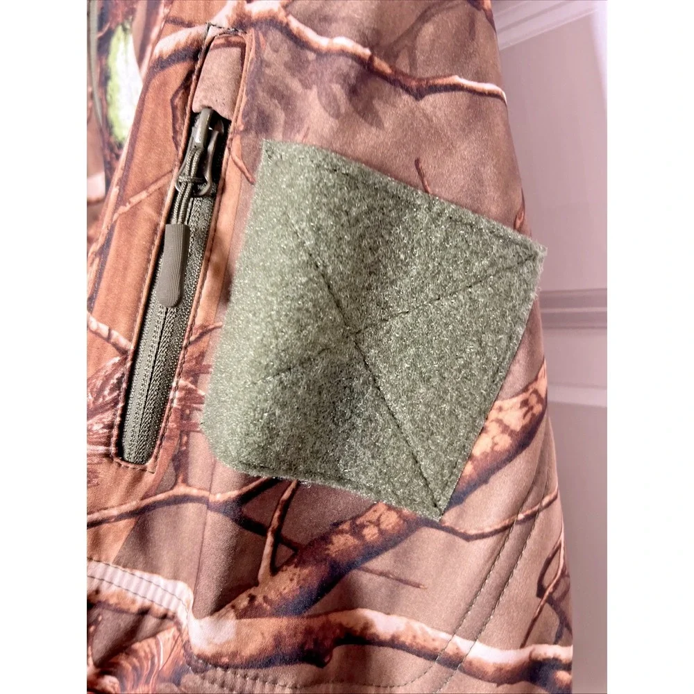 ESDY Shark Skin Soft Shell Tactical Jacket Camo Hooded Men's Large Ventilated